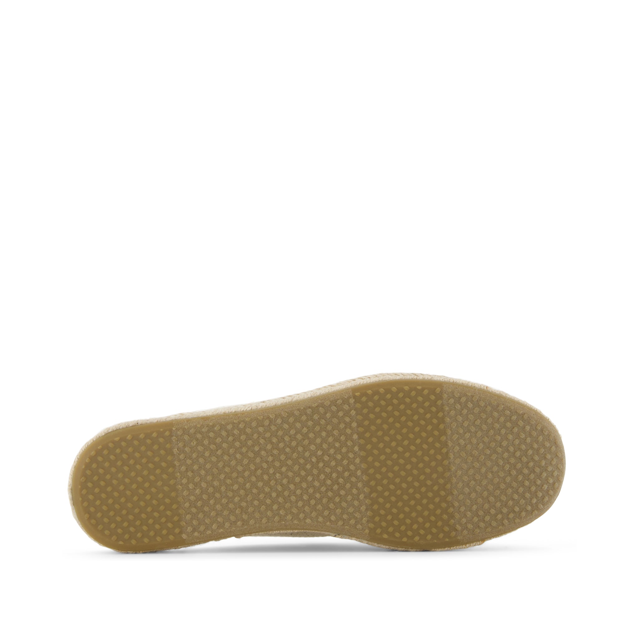 Santiago Mule Espadrille - Natural Undyed Metallic Linen Stripe Bottom Sole View