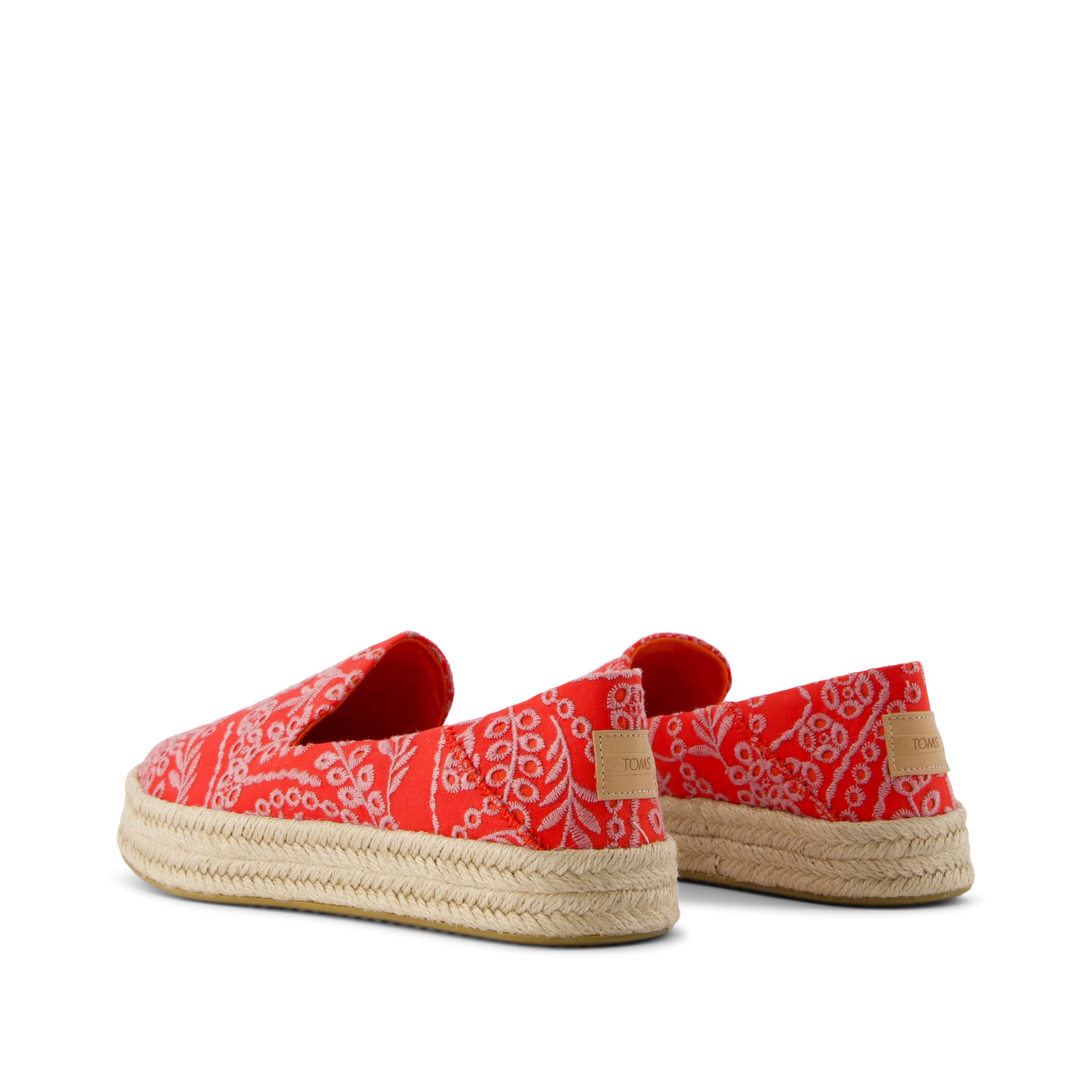 Carolina Espadrille - Flame Botanical Eyelet Back View
