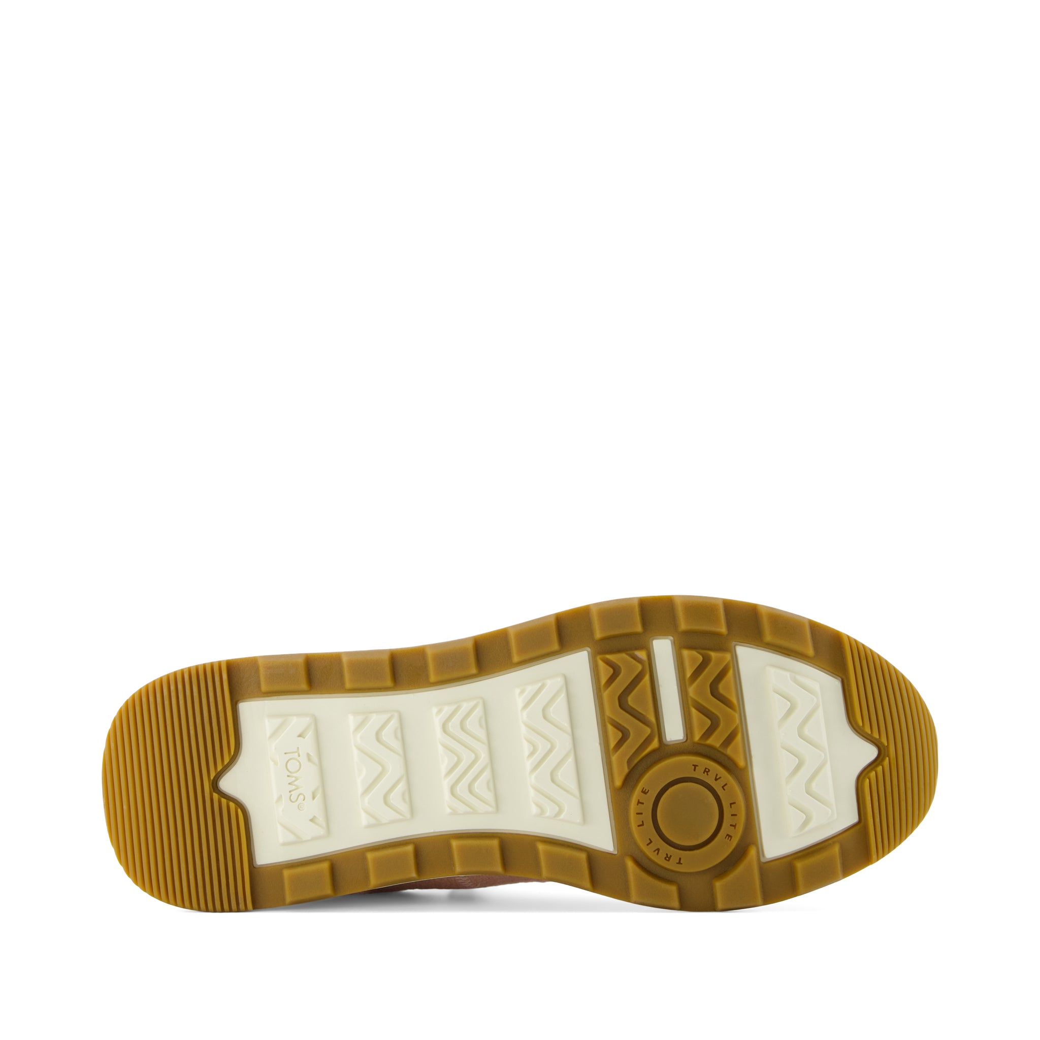 TRVL LITE Cabrillo Sneaker - Water Repellent Pale Rose Two Tone Slub and Metallic Suede Bottom Sole View