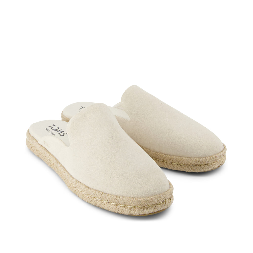 Santiago Mule Espadrille - Light Sand Suede Front View