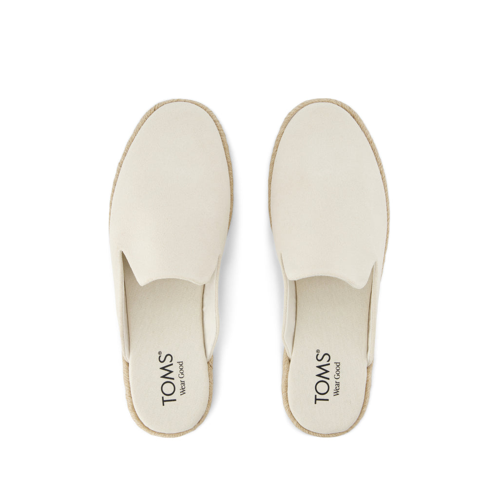 Santiago Mule Espadrille - Light Sand Suede Top View