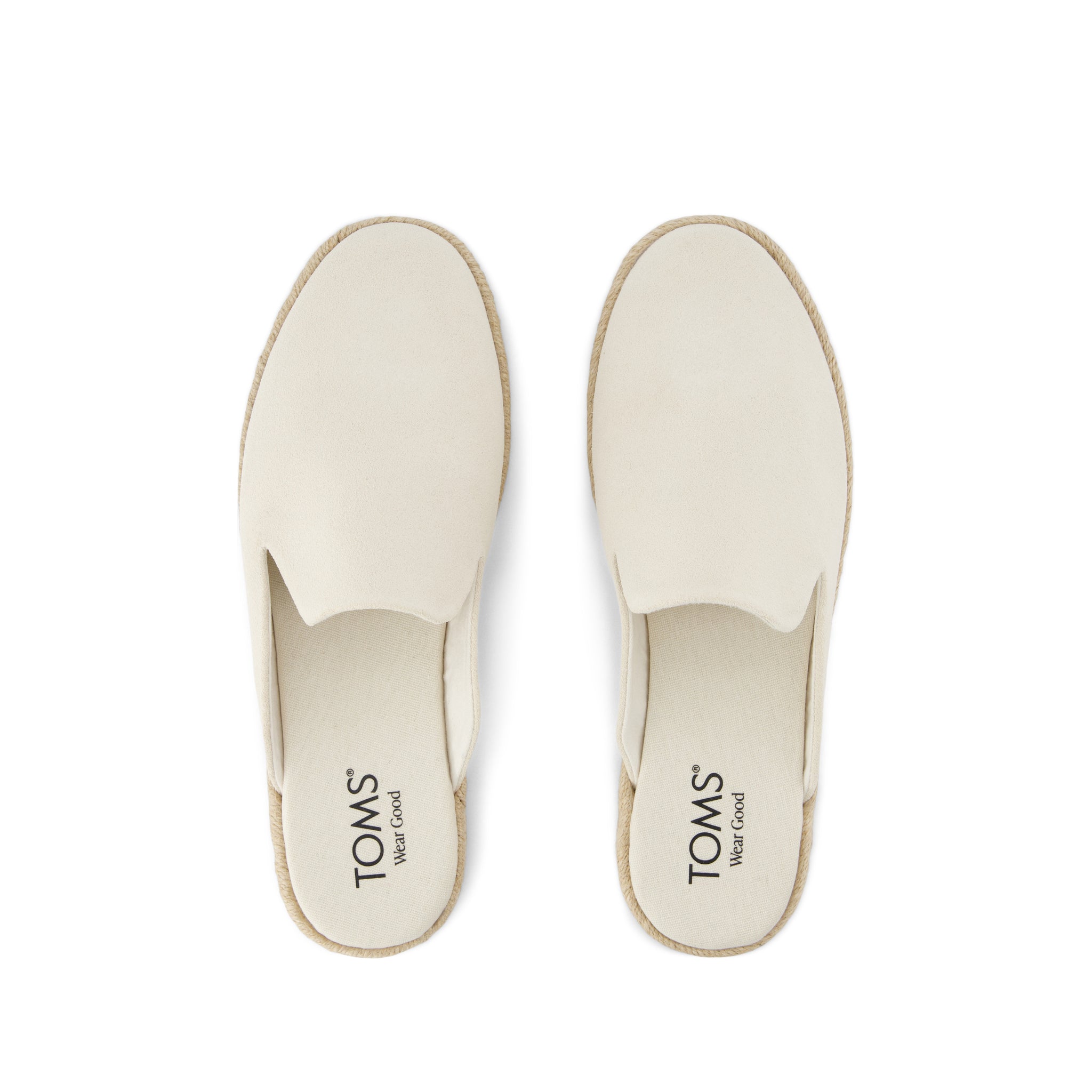 Santiago Mule Espadrille - Light Sand Suede Top View