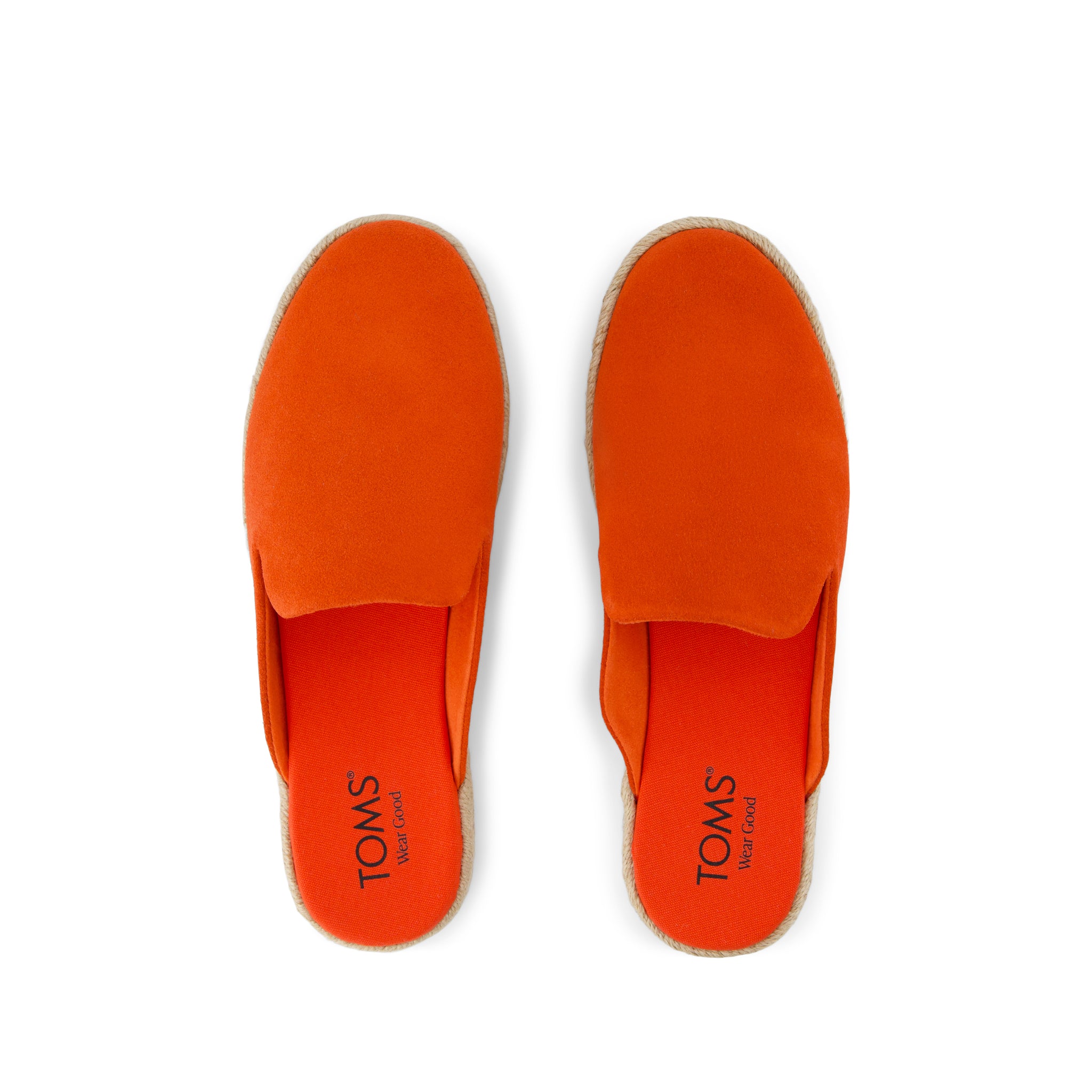 Santiago Mule Espadrille - Flame Suede Top View