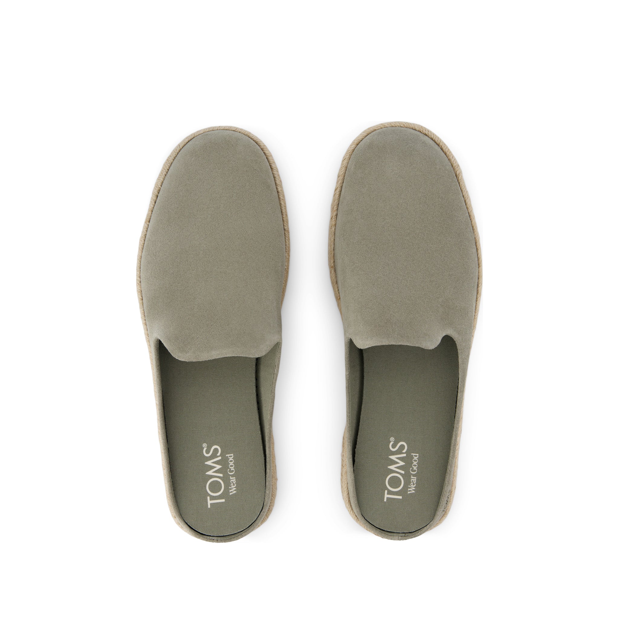 Santiago Mule - Vetiver Grey Suede Top View