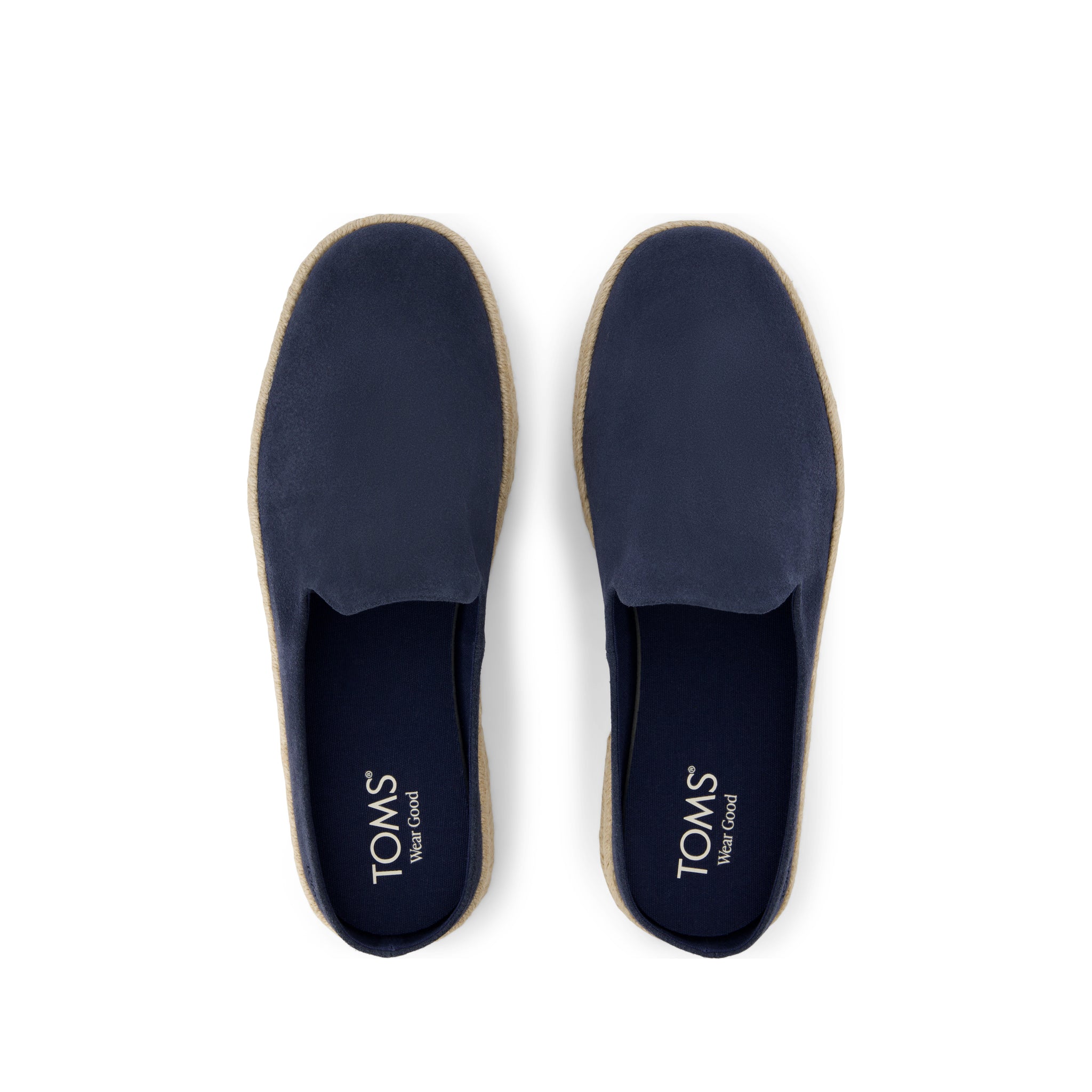 Santiago Mule - Navy Suede Top View