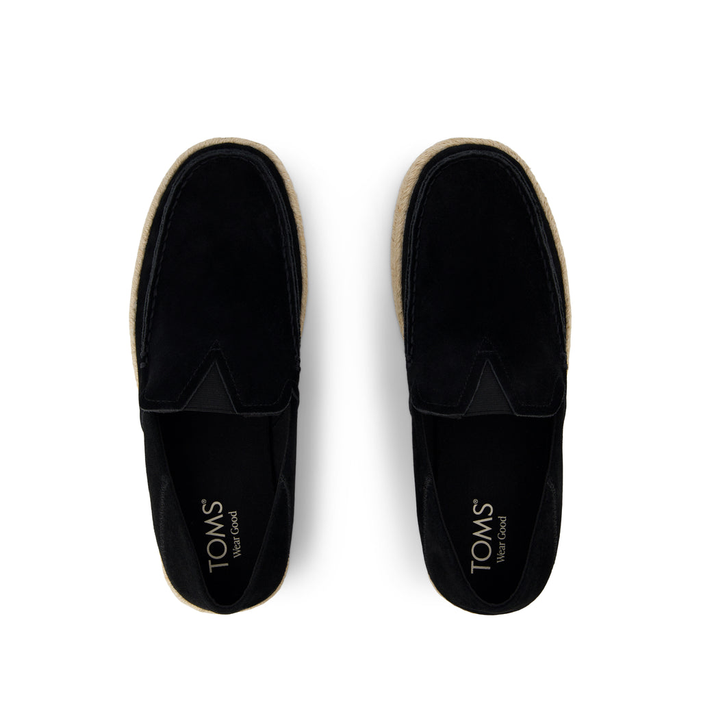 Alonso Rope Loafer - Black Suede Top View