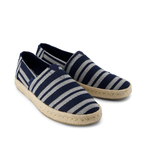 Alpargata Rope 2.0 Espadrille - Navy Beach Stripe Front View