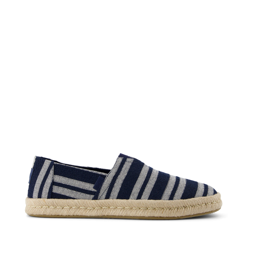 Alpargata Rope 2.0 Espadrille - Navy Beach Stripe Side View