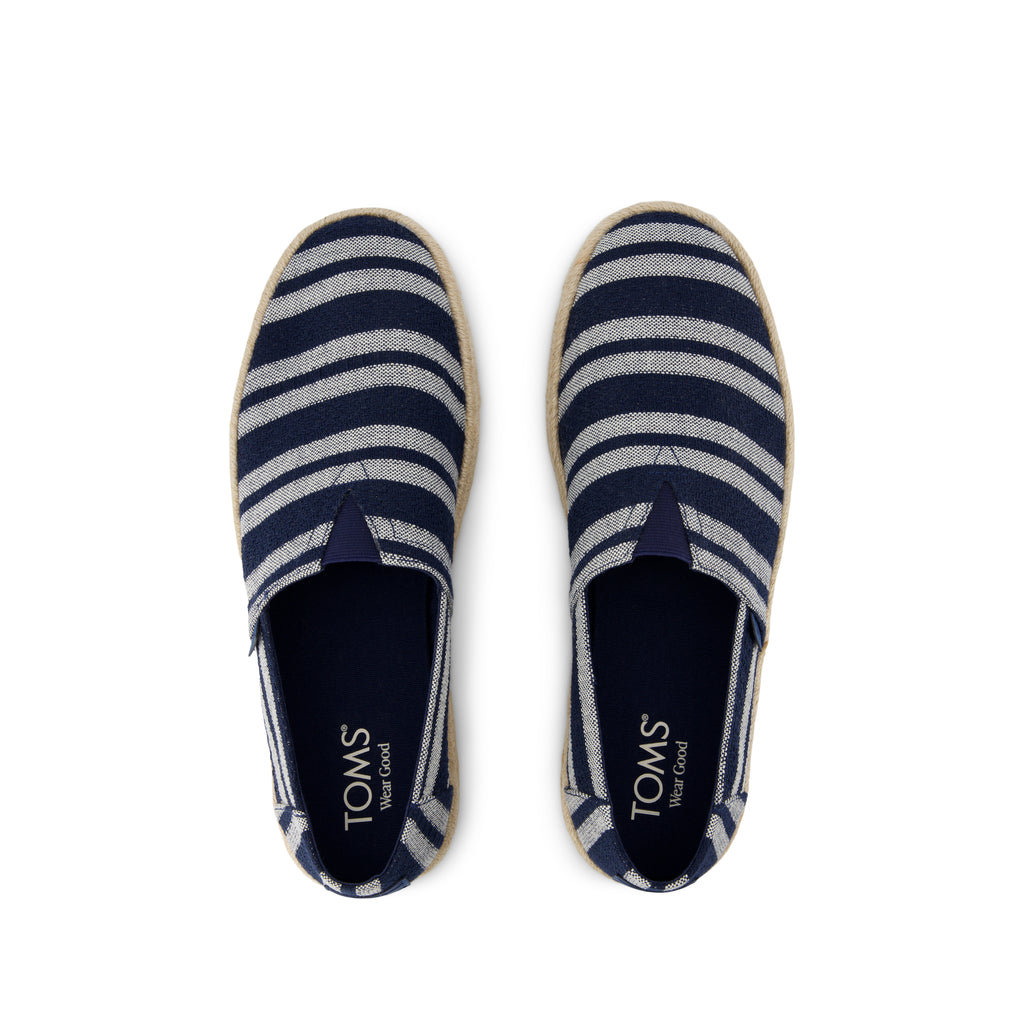 Alpargata Rope 2.0 Espadrille - Navy Beach Stripe Top View