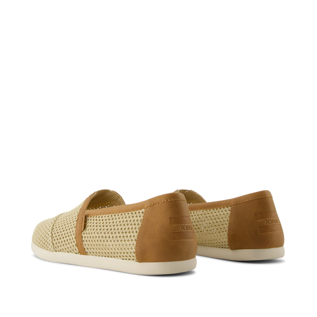 Alpargata Classic - Almond Textured Mesh and PU Trim Back View