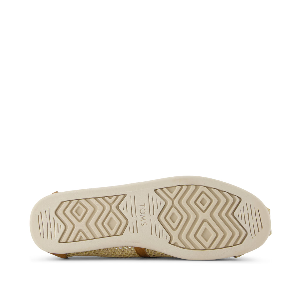 Alpargata Classic - Almond Textured Mesh and PU Trim Bottom Sole View