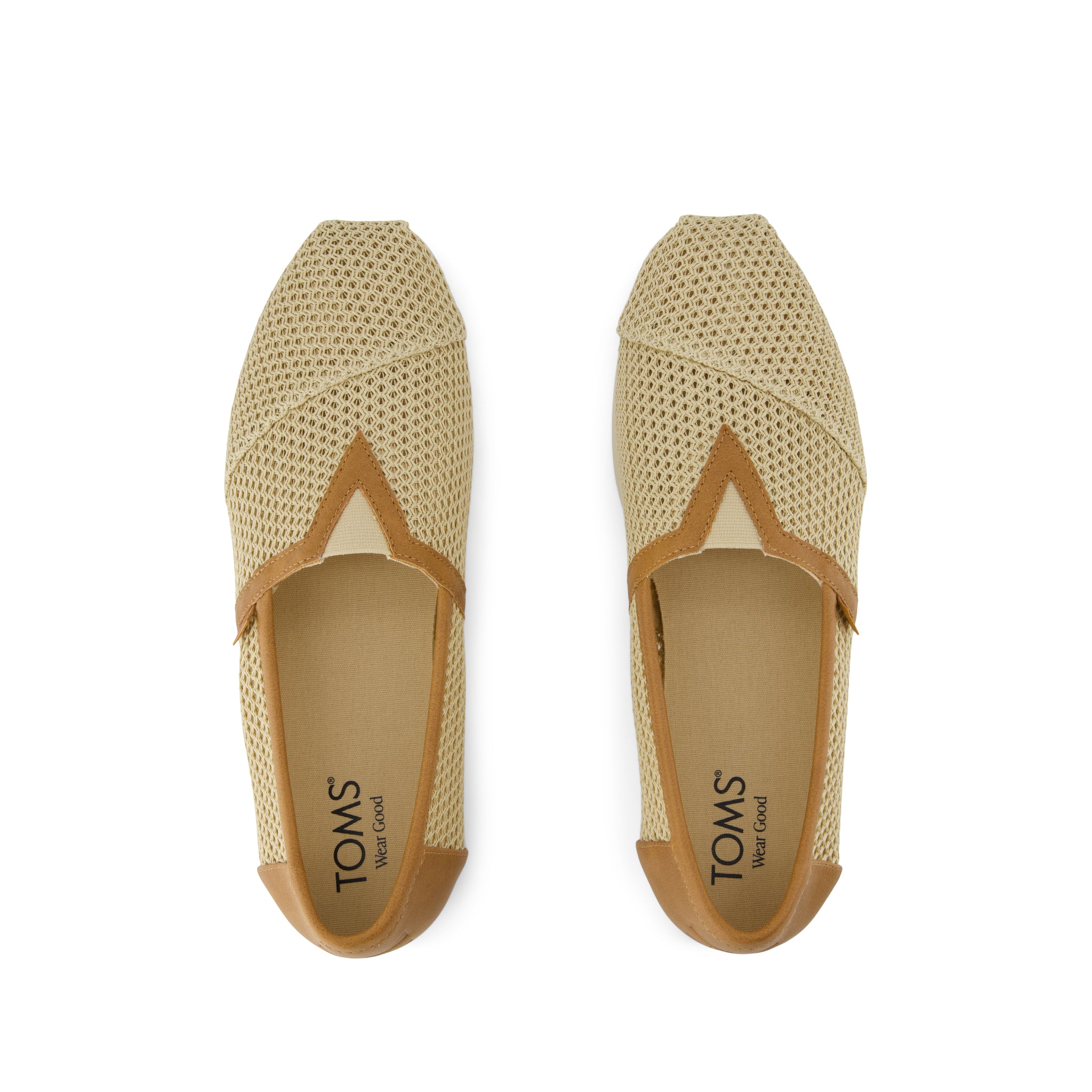 Alpargata Classic - Almond Textured Mesh and PU Trim Top View