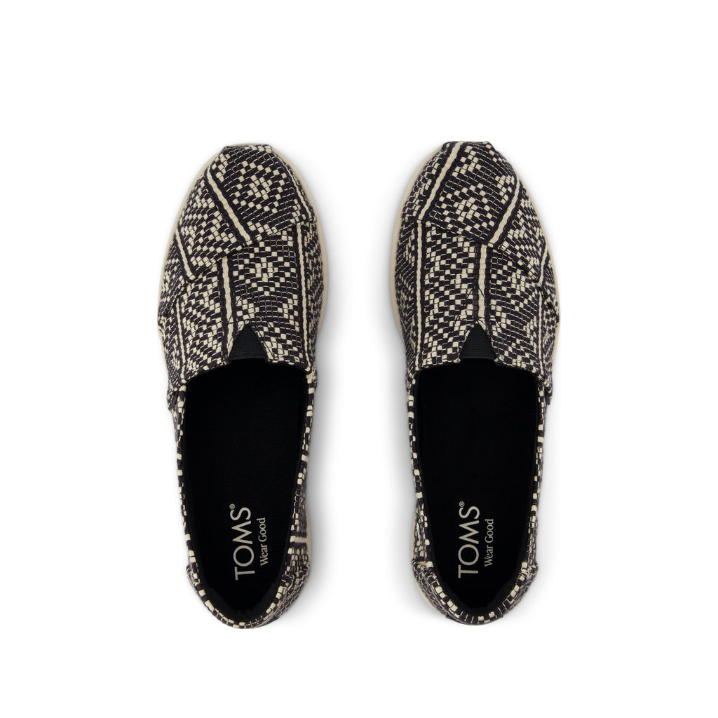 Alpargata Plus - Black Diamond Global Woven Top View