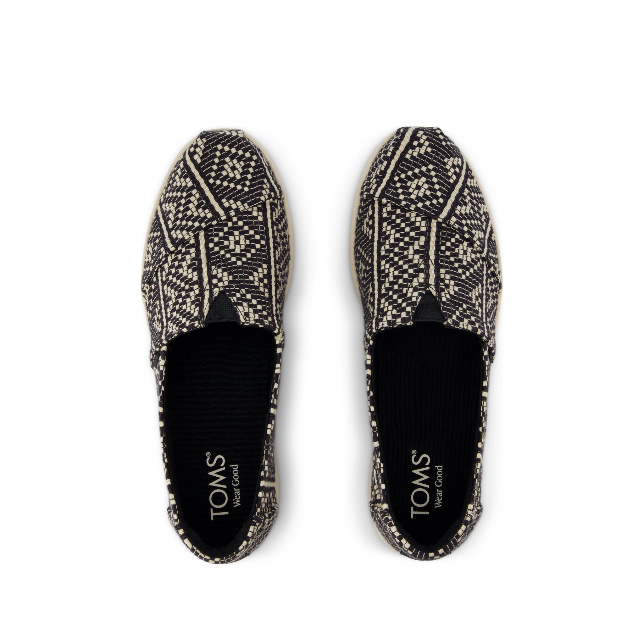 Alpargata Plus - Black Diamond Global Woven Top View