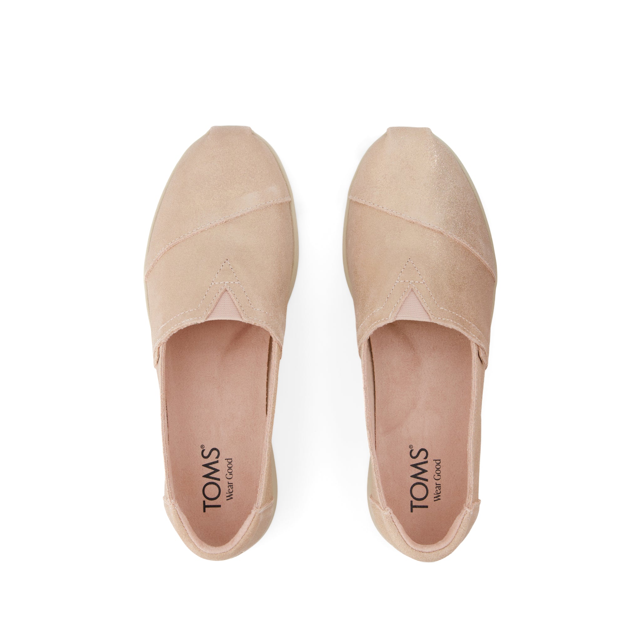 Alpargata Plus - Pale Rose Metallic Suede Top View