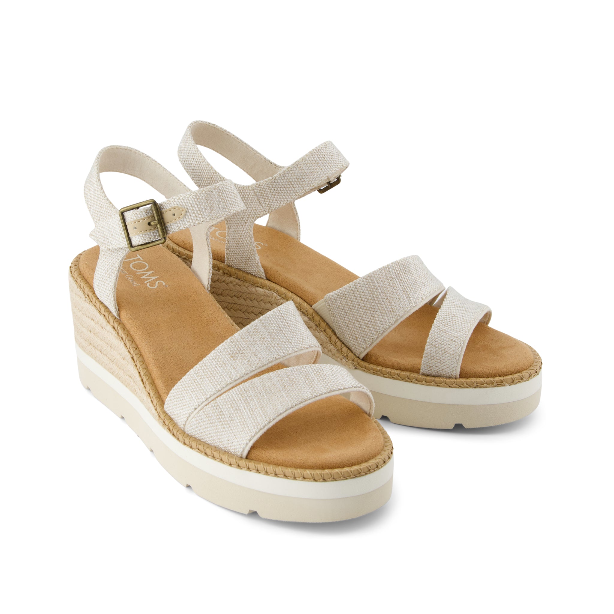 Darya Wedge Platform Sandal - Natural Yarn Dye Front View