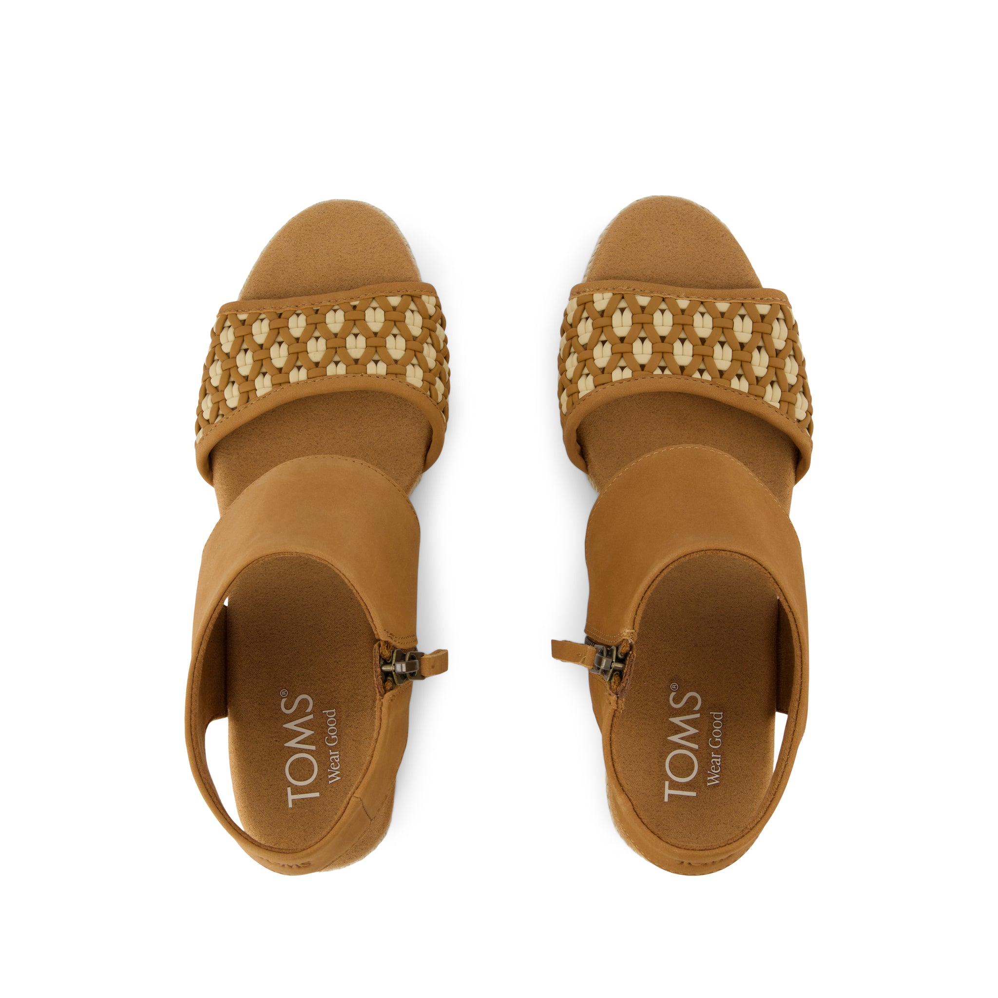 Majorca Rope Platform Sandal - Brown Sugar Geo Basketweave  Top View