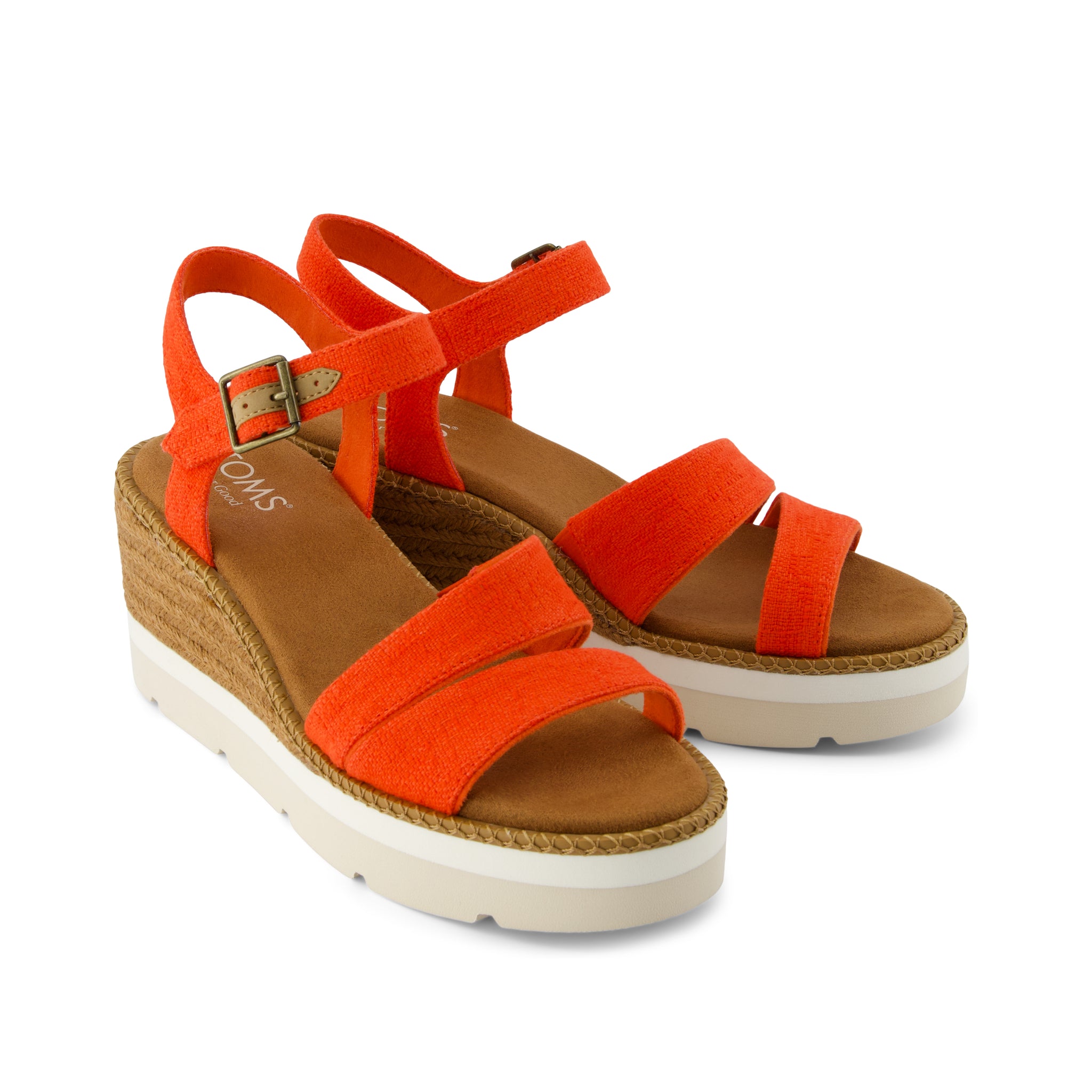 Darya Wedge Platform Sandal - Flame Front View