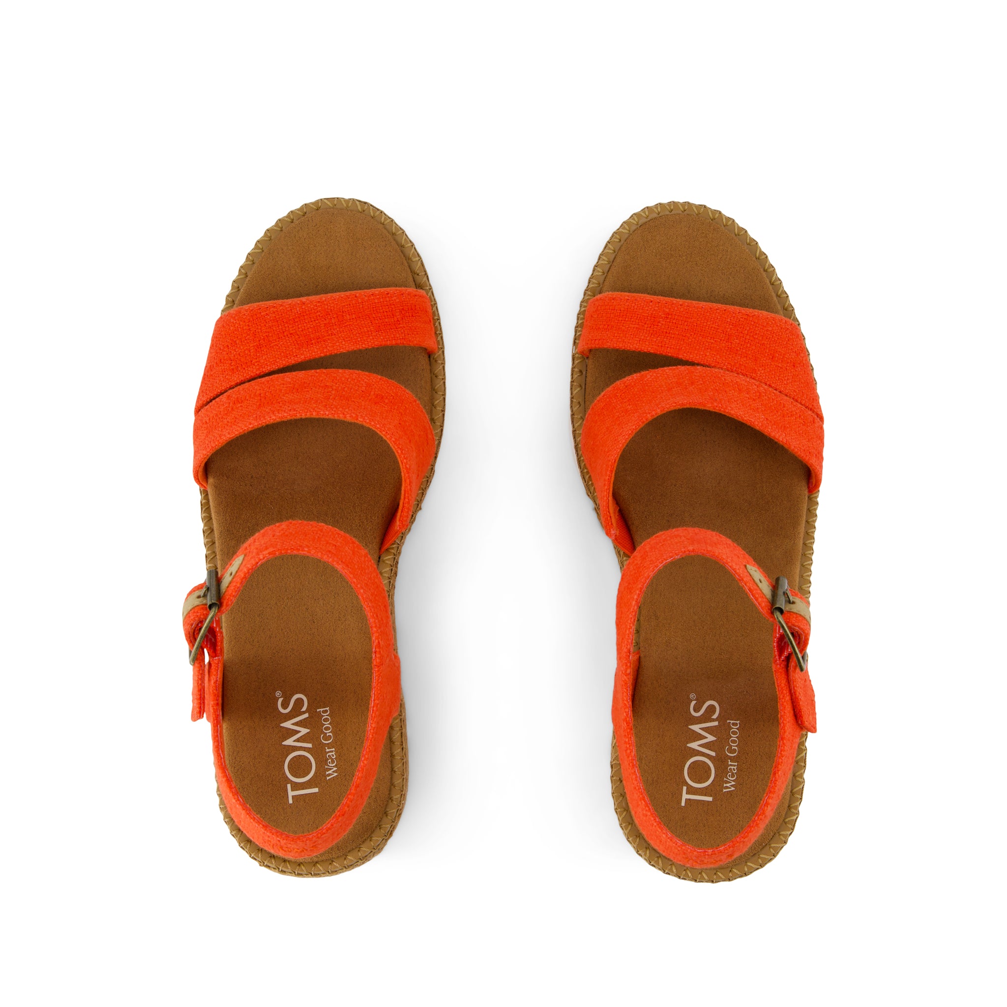 Darya Wedge Platform Sandal - Flame Top View