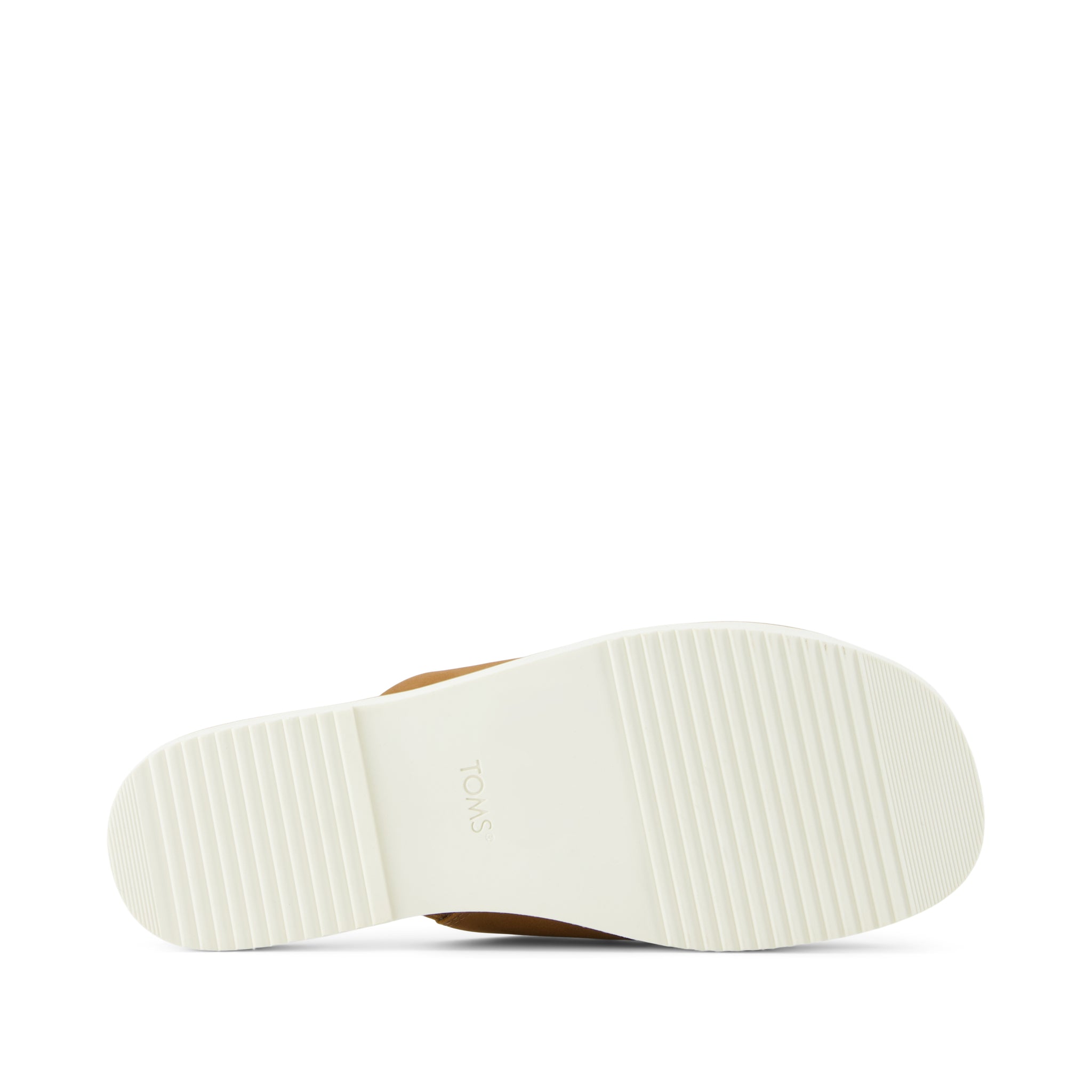 Mae Crossover Slide Sandal - Brown Sugar Leather Bottom Sole View