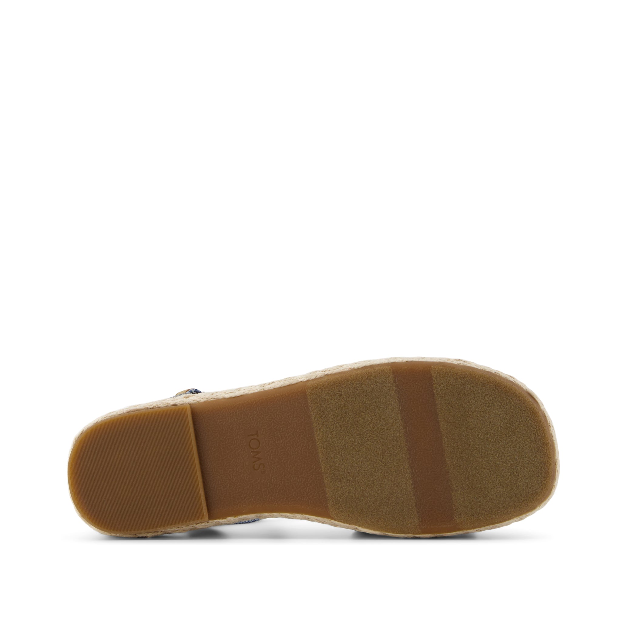 Abby Flatform Espadrille Sandal - Dark Sky Textured Denim Bottom Sole View