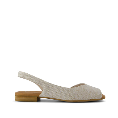 Briella Slingback Flat - Natural Yarn Dye Side View