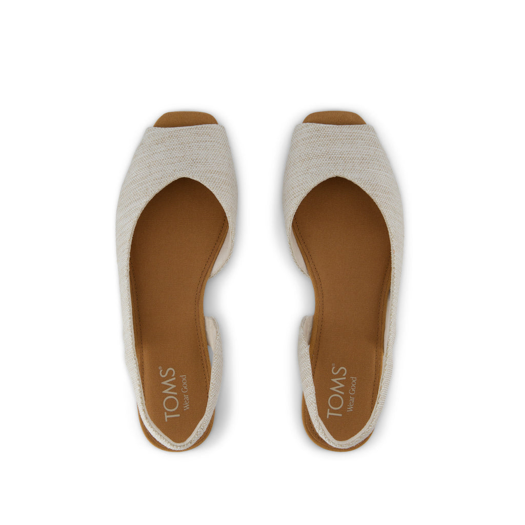 Briella Slingback Flat - Natural Yarn Dye Top View