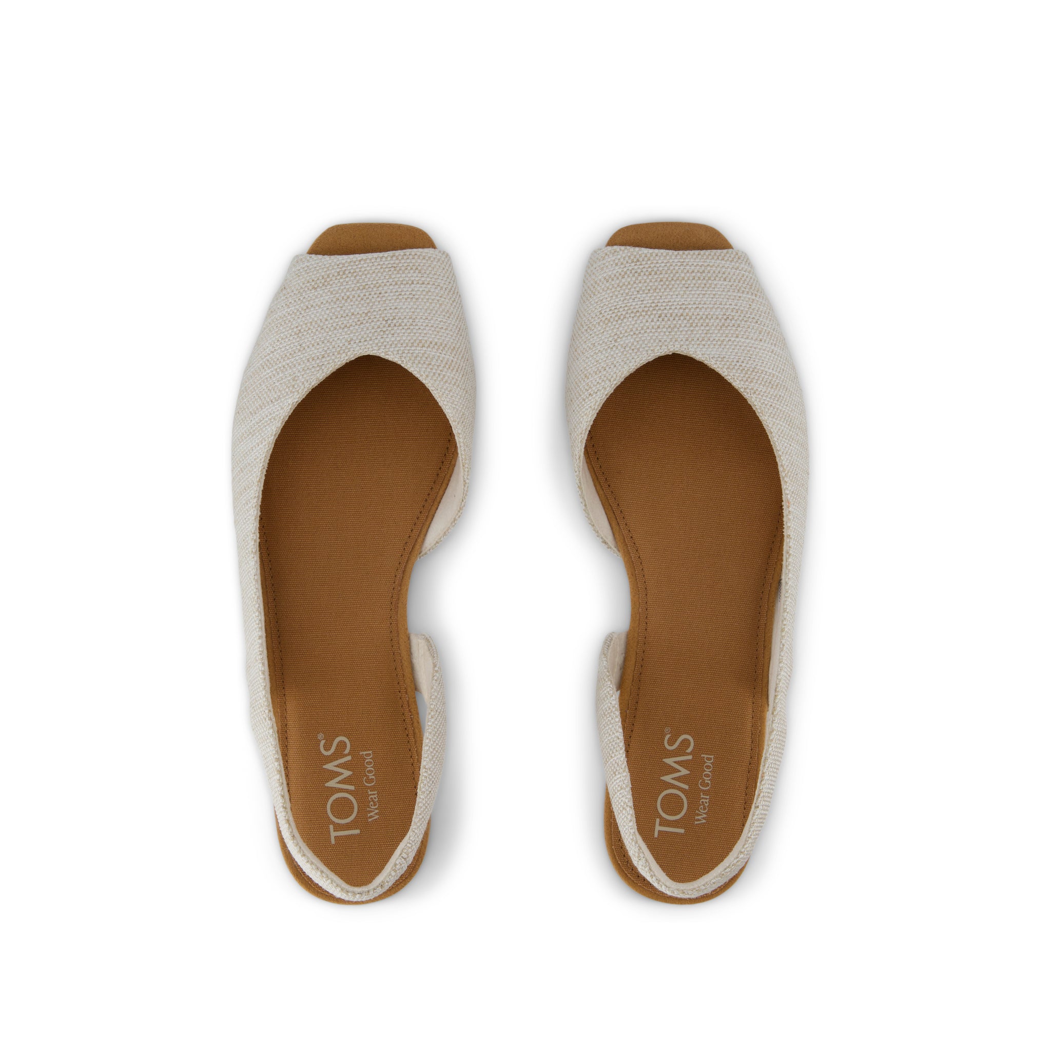 Briella Slingback Flat - Natural Yarn Dye Top View