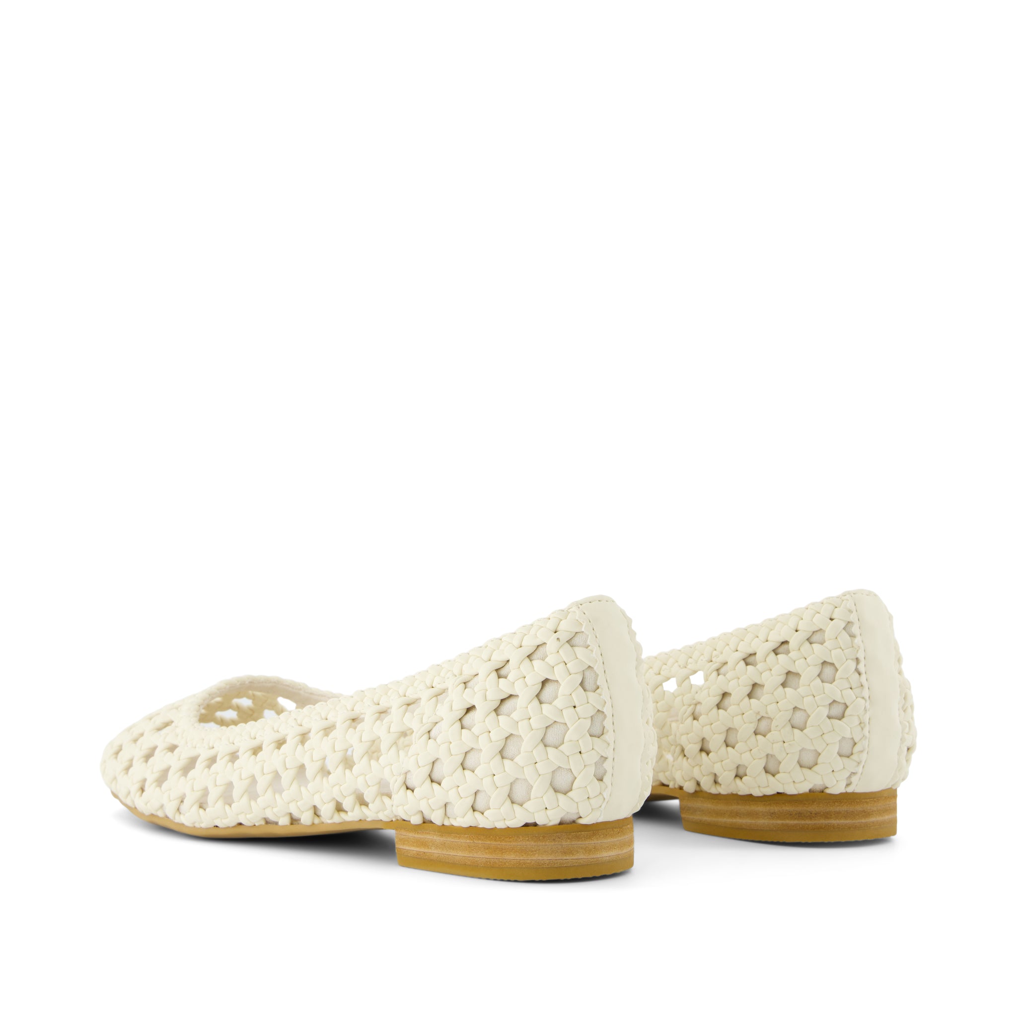 Briella Flat - Natural Woven Basket Back View
