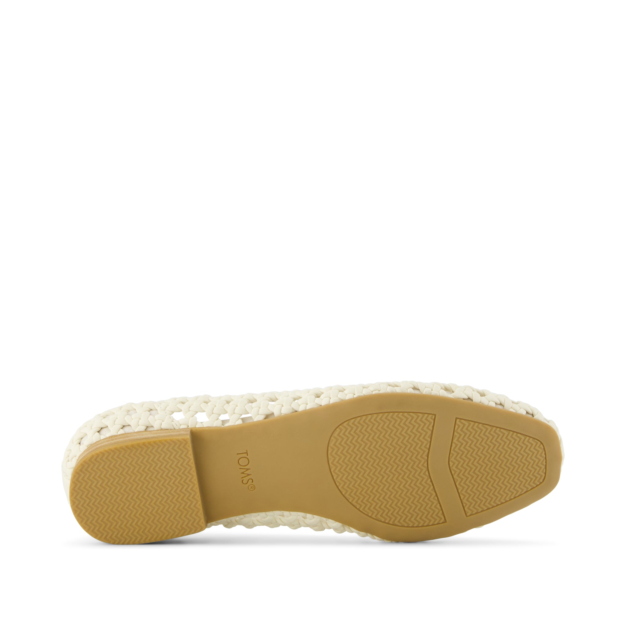 Briella Flat - Natural Woven Basket Bottom Sole View