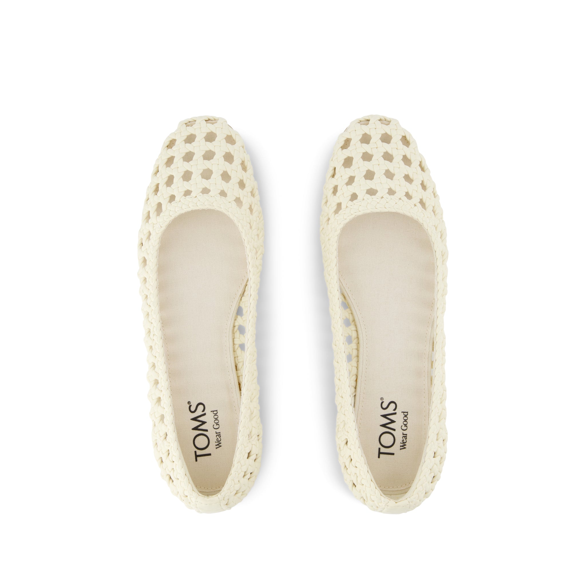 Briella Flat - Natural Woven Basket Top View