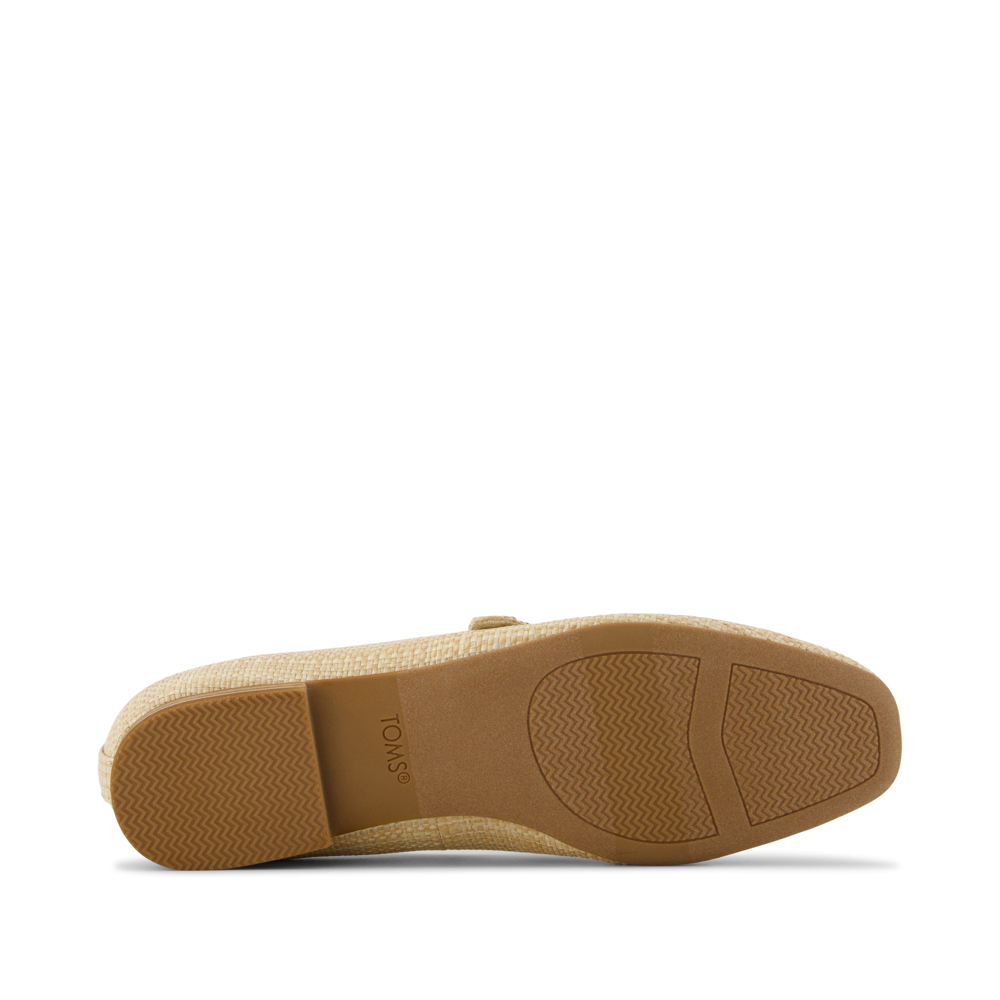 Bianca Flat - Almond Raffia Bottom Sole View