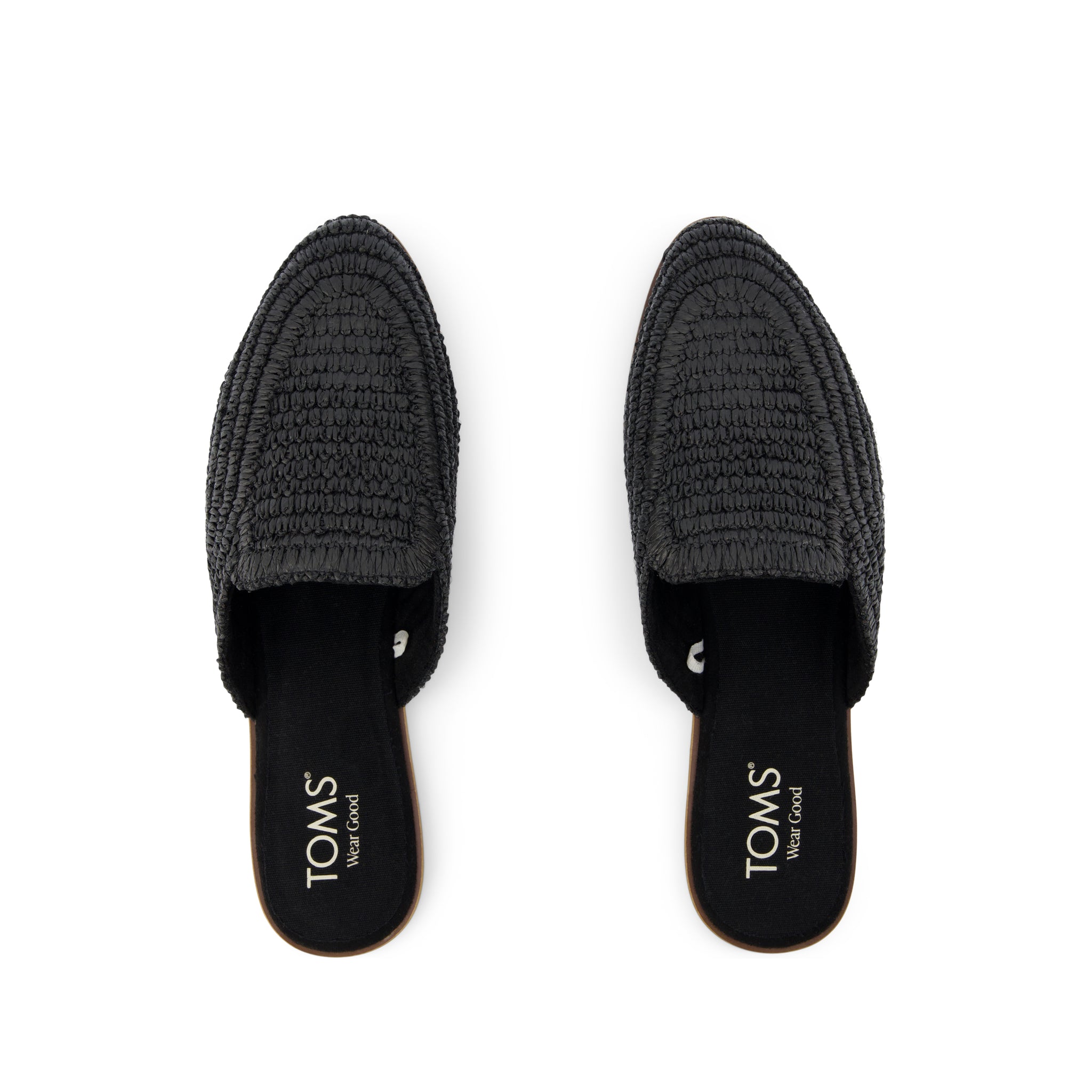 Jade Flat - Black Raffia Top View