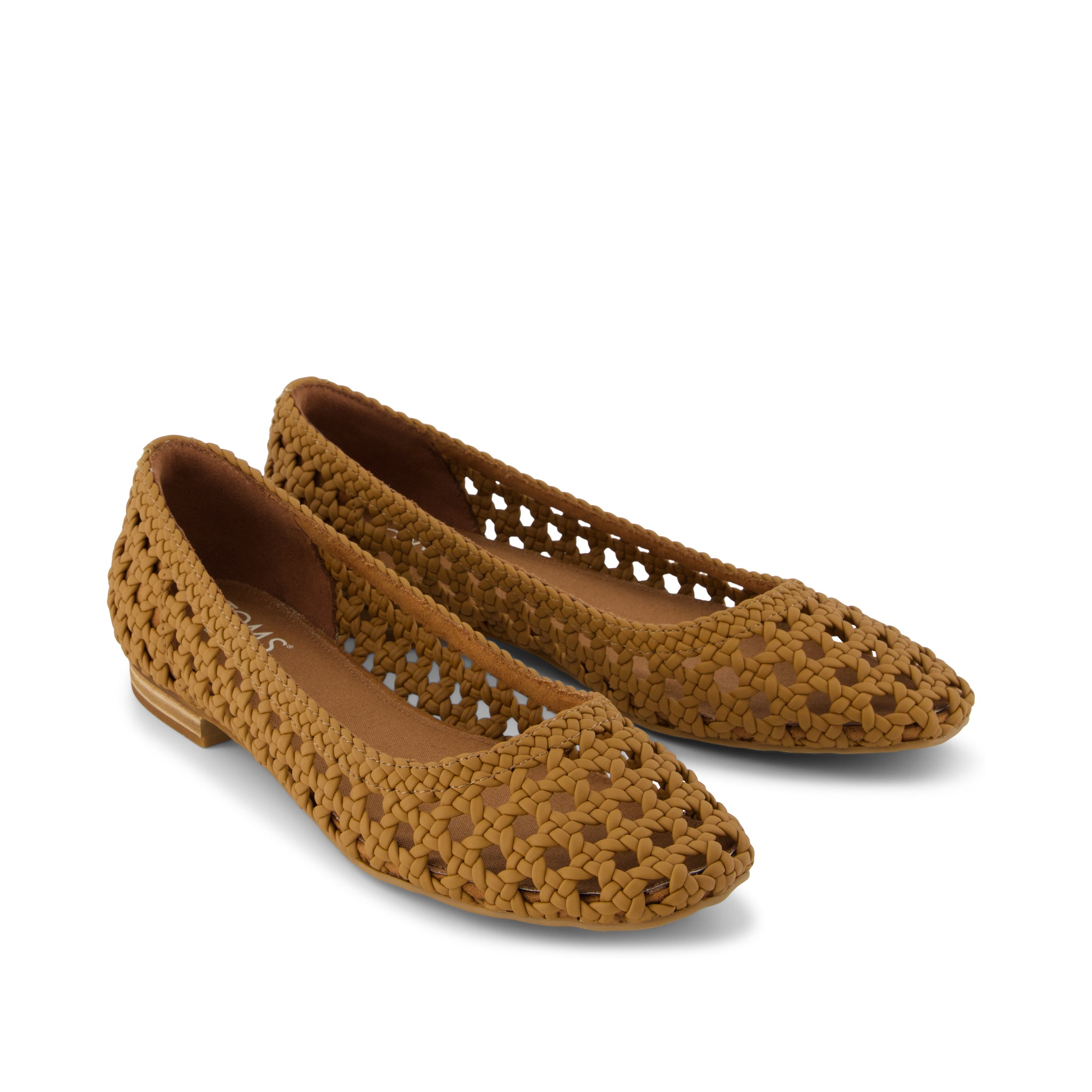 Briella Flat - Brown Sugar Woven Basket Front View