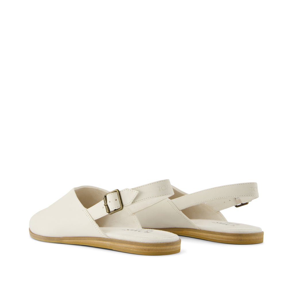 Jade Slingback Flat - Light Sand Leather Back View