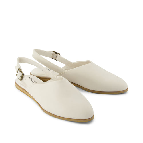 Jade Slingback Flat - Light Sand Leather Front View