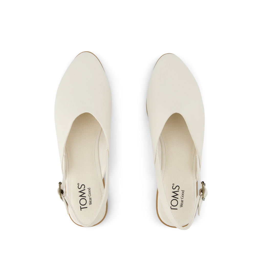Jade Slingback Flat - Light Sand Leather Top View