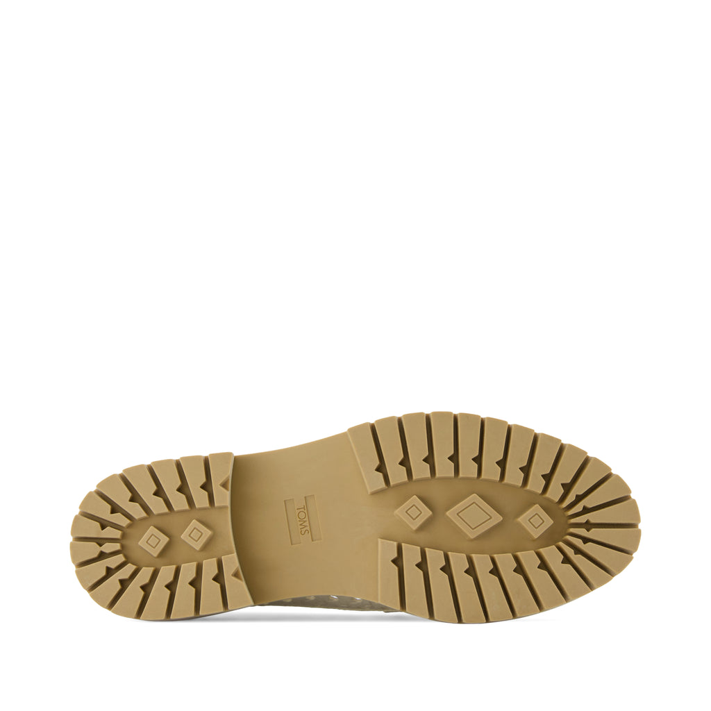 Cara Loafer - Light Sand Leather Embossed Perforated Bottom Sole View