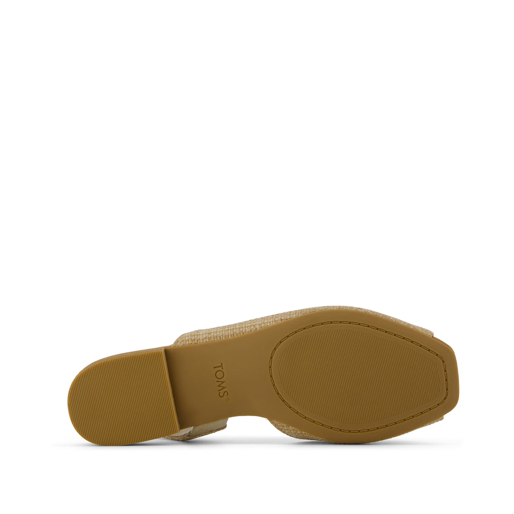 Briella Slingback Flat - Almond Raffia Bottom Sole View