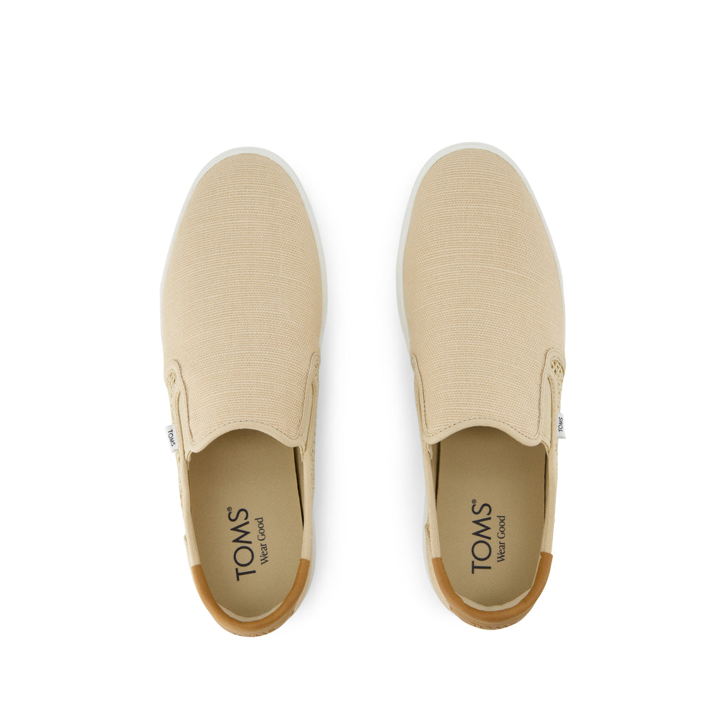 Baja 2.0 Slip On Sneaker - Almond Legacy Canvas and Textured Mesh Top View