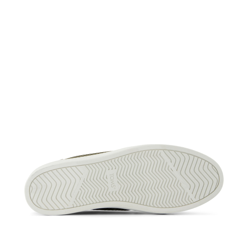 Baja 2.0 Slip On Sneaker - Vetiver Grey Legacy Canvas and Textured Mesh Bottom Sole View