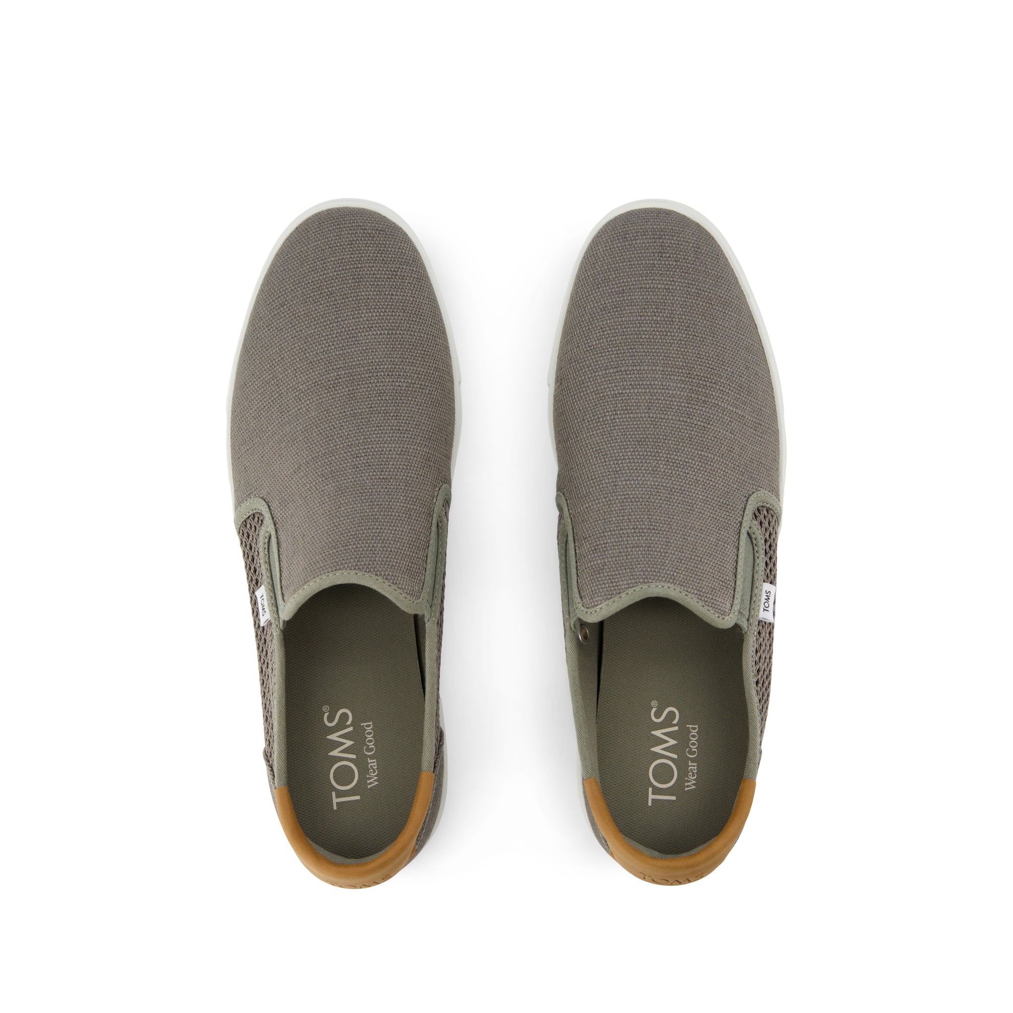 Baja 2.0 Slip On Sneaker - Vetiver Grey Legacy Canvas and Textured Mesh Top View