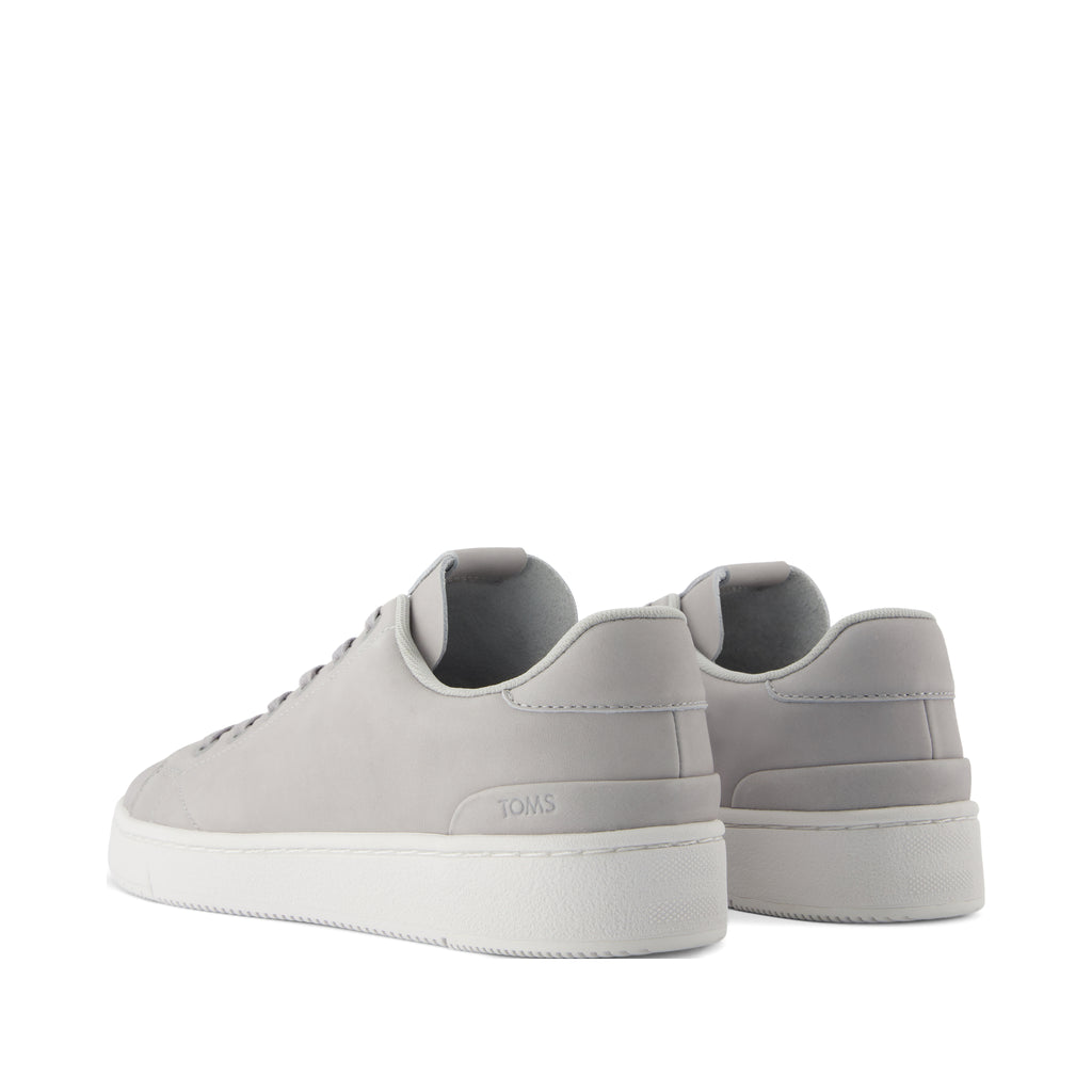 TRVL LITE Lace-Up Sneaker - Light Gray Leather Back View