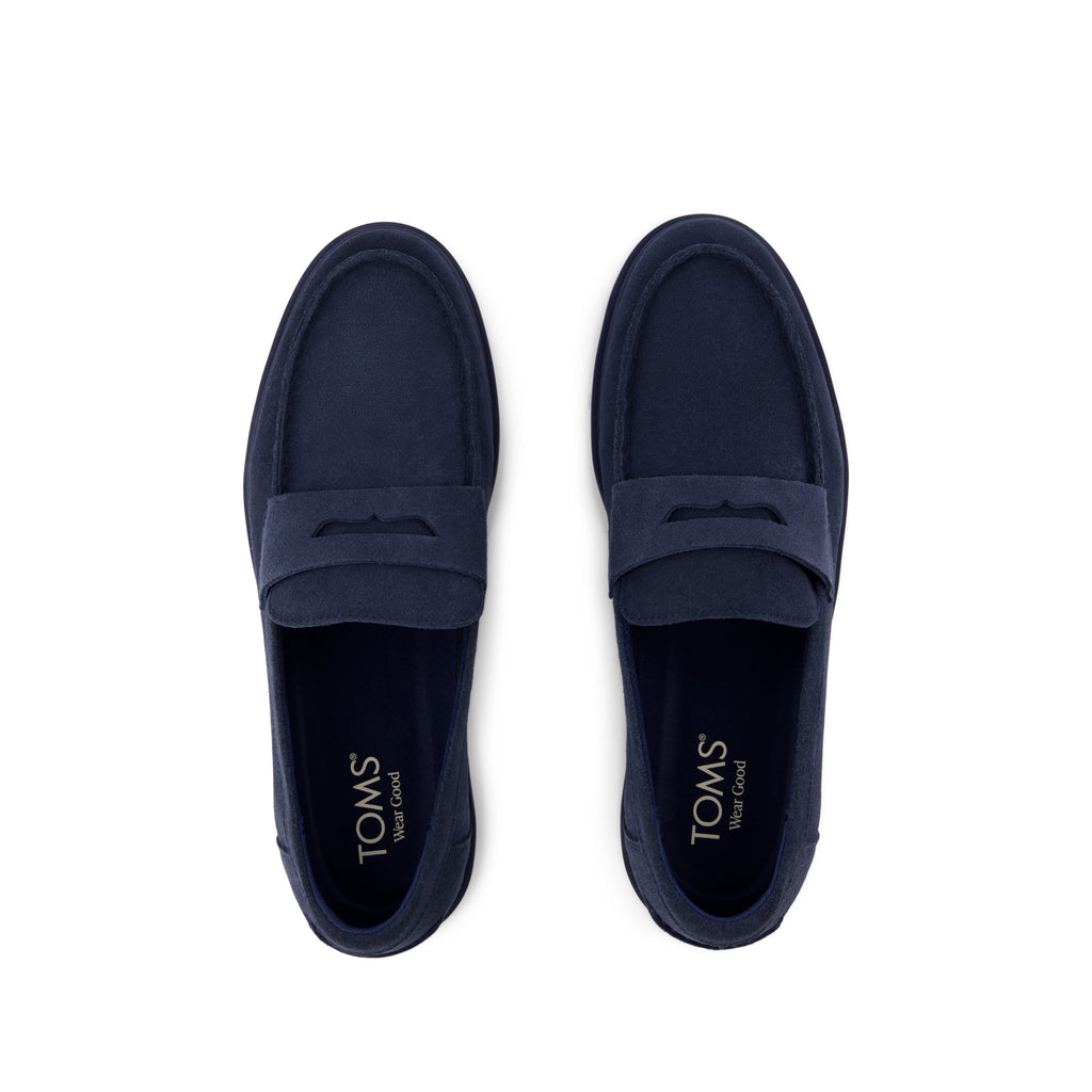 Navi TRVL LITE  Havana Loafer - Navy Suede Top View
