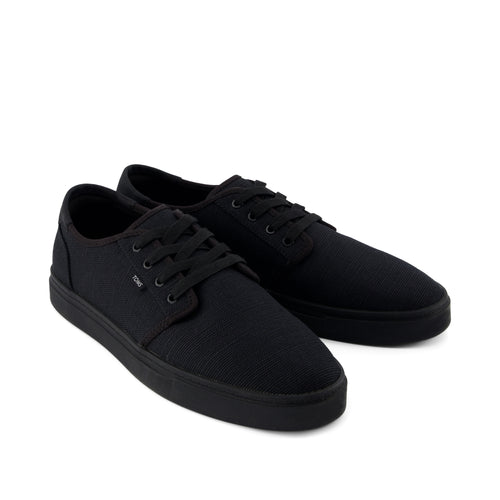 Carlo 2.0 Lace-Up Sneaker - Black and Black Legacy Canvas Front View