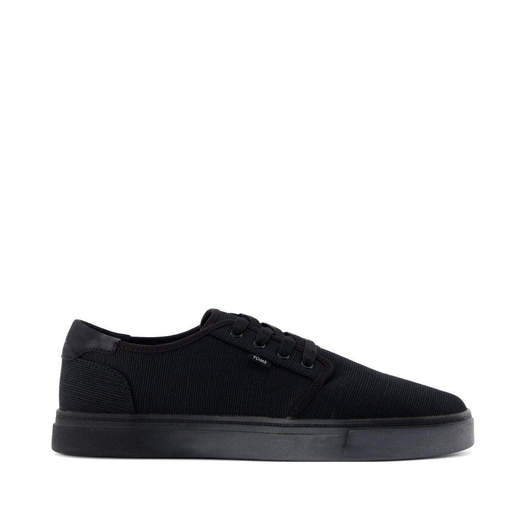 Carlo 2.0 Lace-Up Sneaker - Black and Black Legacy Canvas Side View