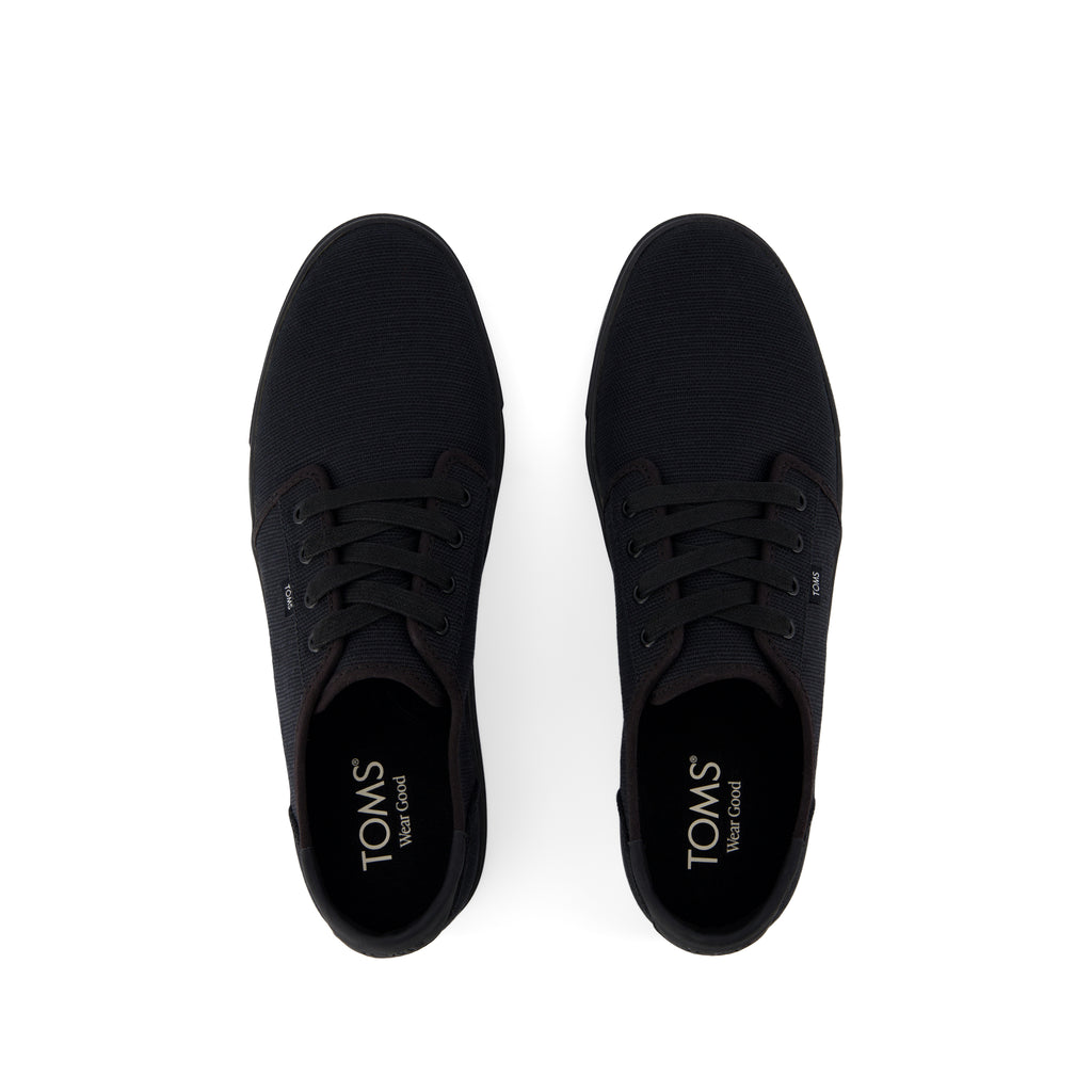 Carlo 2.0 Lace-Up Sneaker - Black and Black Legacy Canvas Top View