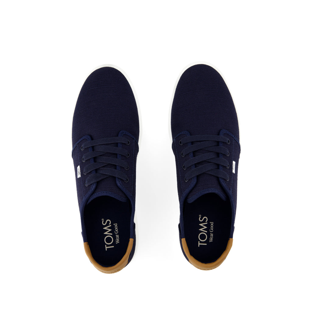 Carlo 2.0 Lace-Up Sneaker - Navy Legacy Canvas Top View