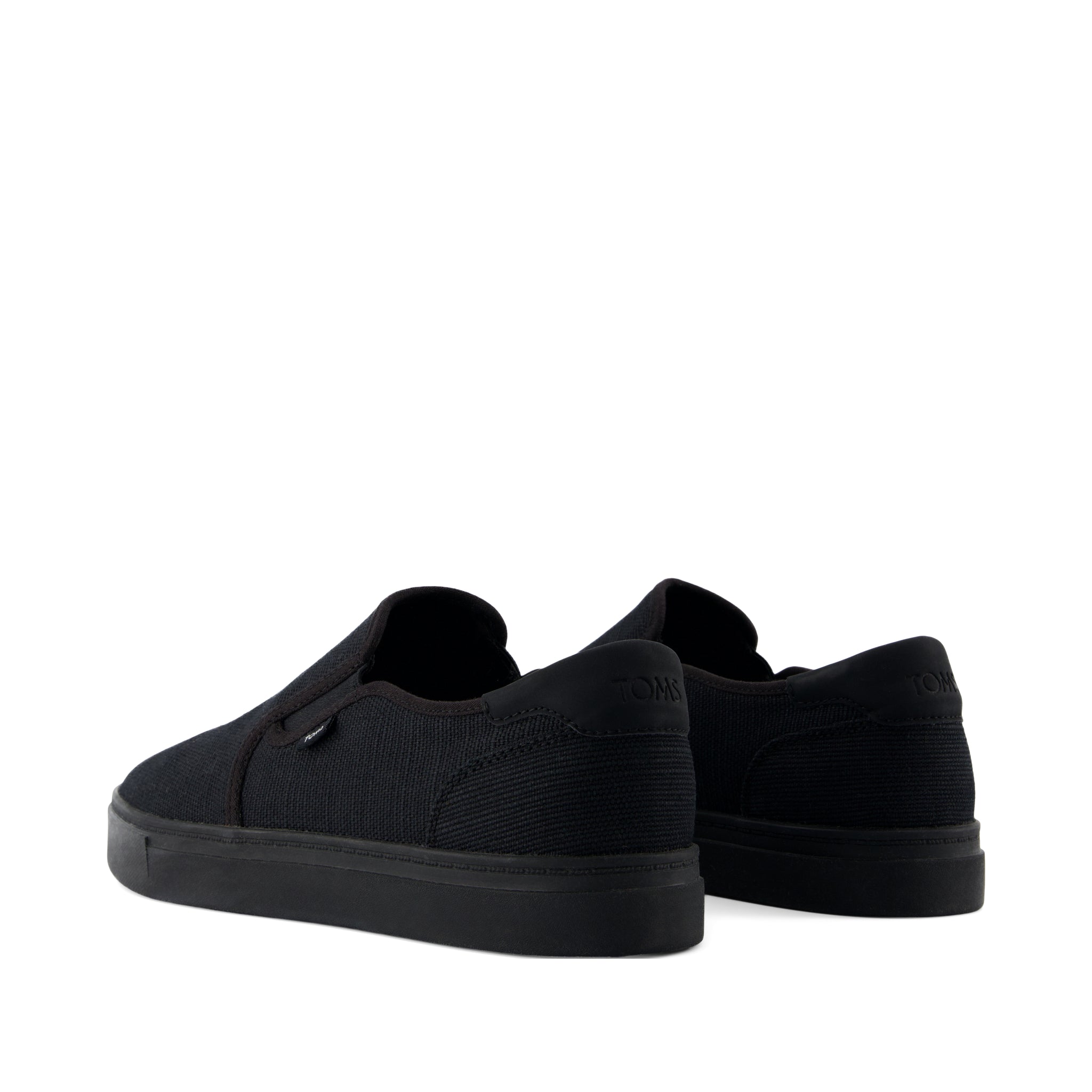 Baja 2.0 Slip On Sneaker - Black and Black Legacy Canvas Back View