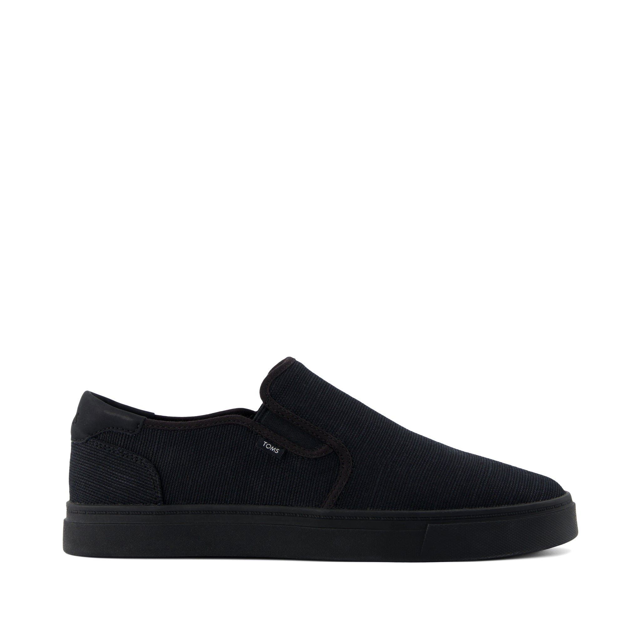 Baja 2.0 Slip On Sneaker - Black and Black Legacy Canvas Side View